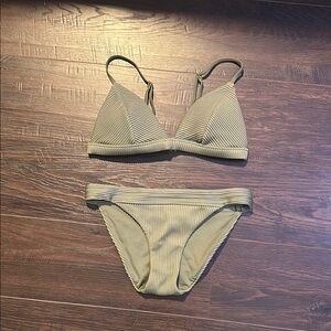 Hollister Green Bikini Set Swimwear